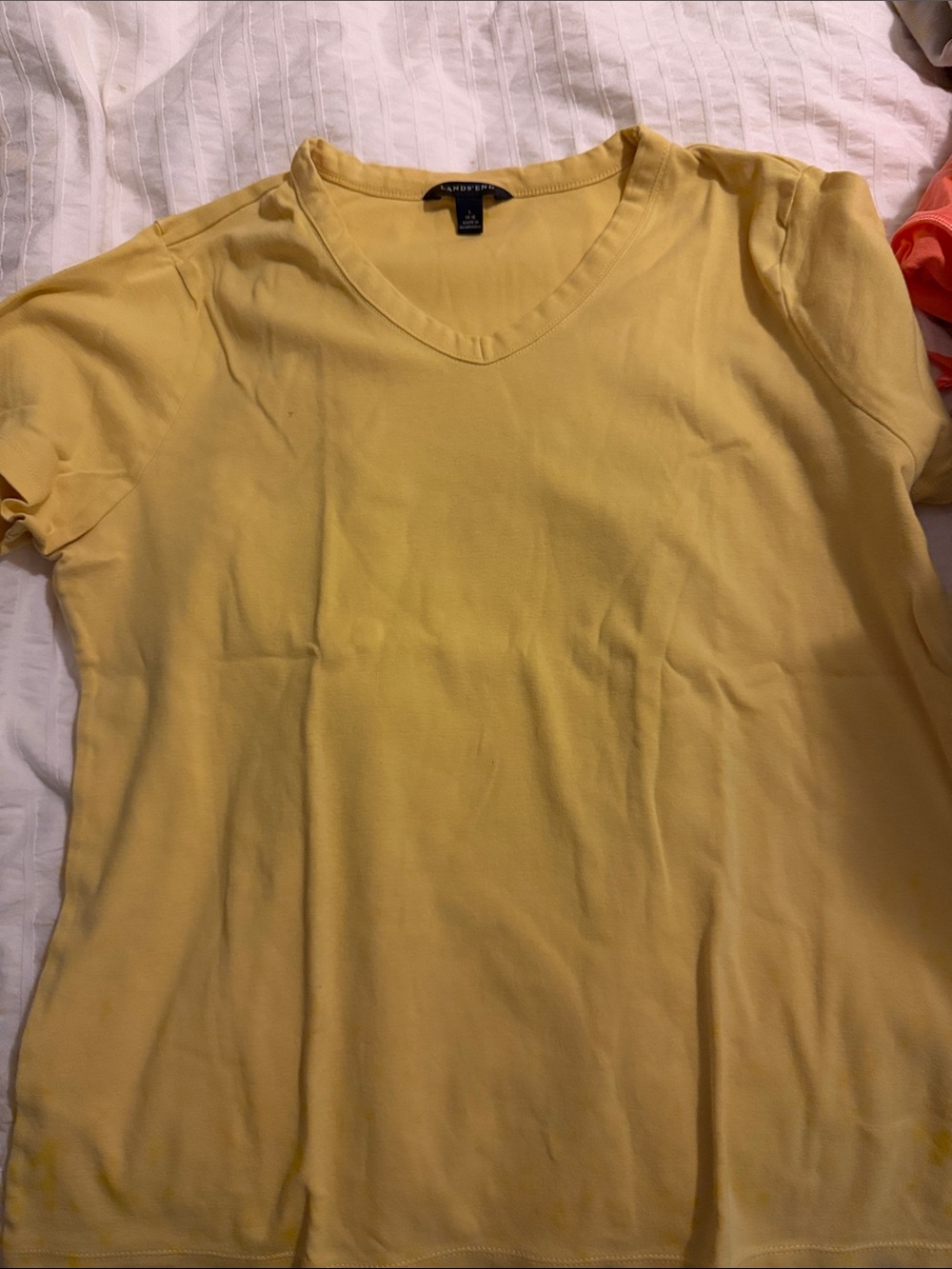 J. Crew Women's Yellow V-Neck Short Sleeve Tee